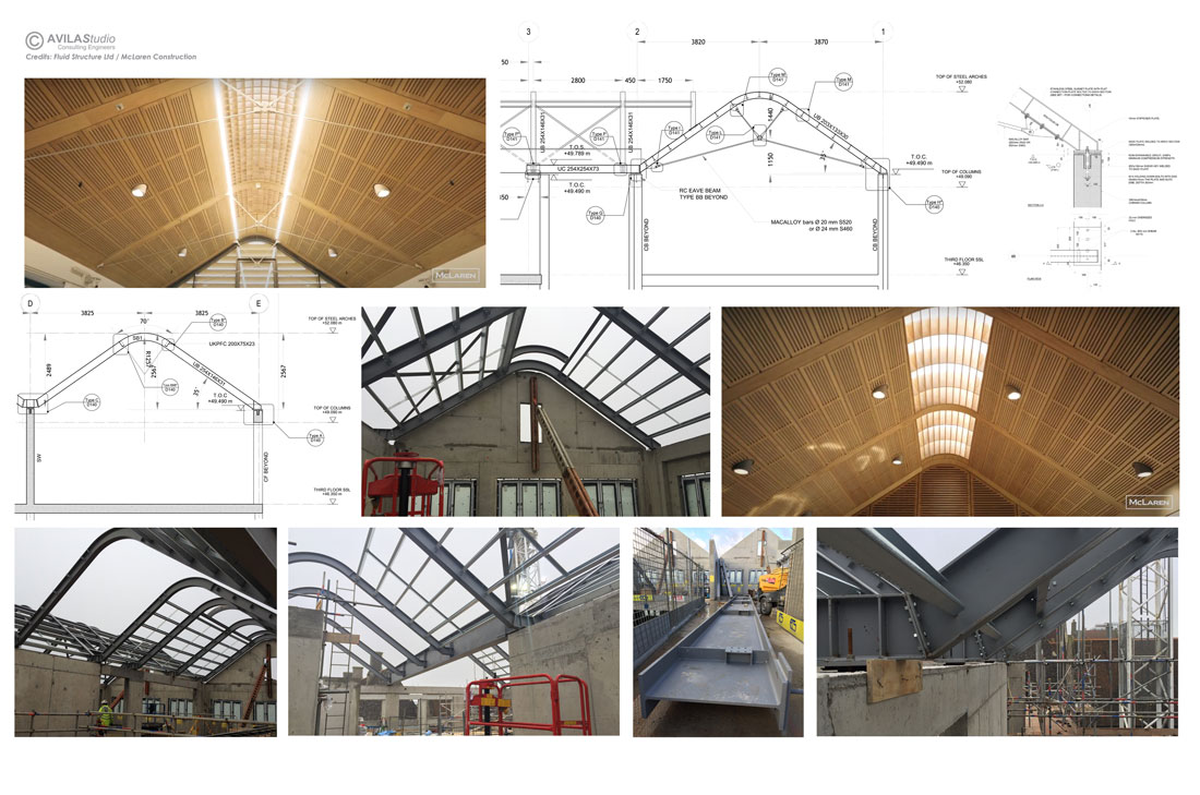 Brighton College roof construction