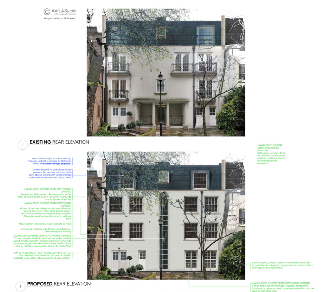 Hays Mews façade detail
